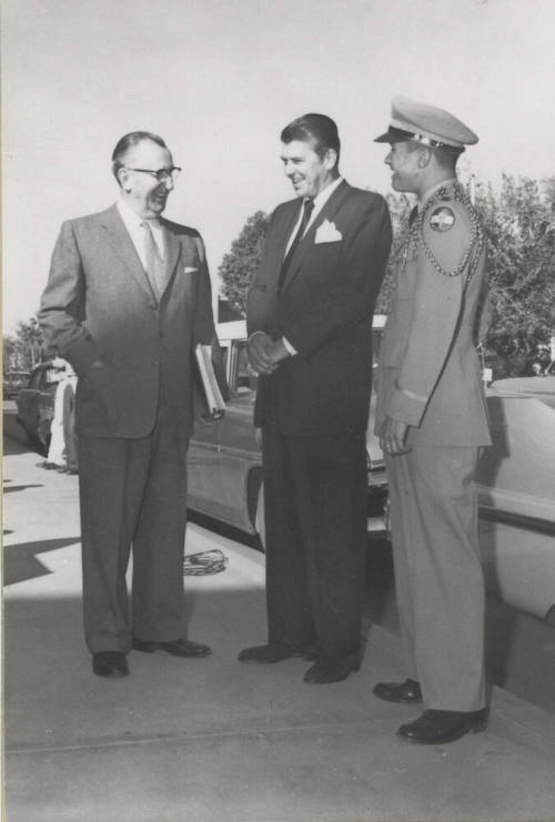 President Gammage Greets Ronald Reagan, Movie and T.V. Star