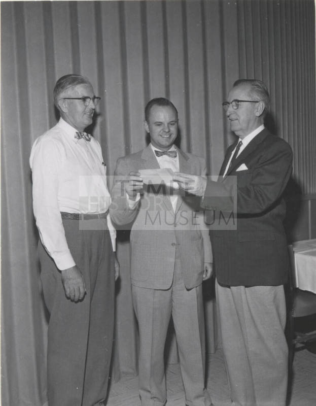 Dr. R.C. Rice, President Gammage and Donor to Driver Training Safety Program