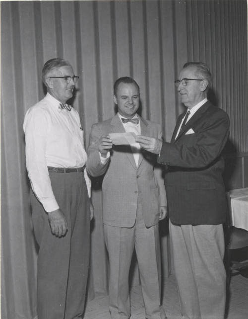 Dr. R.C. Rice, President Gammage and Donor to Driver Training Safety Program