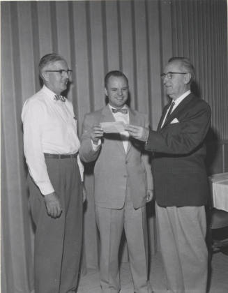 Dr. R.C. Rice, President Gammage and Donor to Driver Training Safety Program