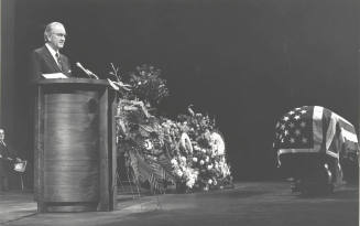 Lyndon Baines Johnson Honoring Senator Carl Hayden at his Funeral