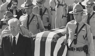 Lawrence W. Carr of Carr Mortuary Leads Hayden's Casket Procession to Final Rest