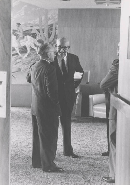 Senator Carl Hayden Greets Board of Regents Lynn Laney