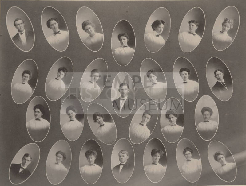 Class of 1908 Individual Portraits Grouped Together