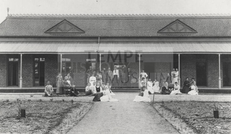 Students in Front of Tempe Normal School Building