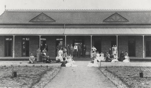 Students in Front of Tempe Normal School Building
