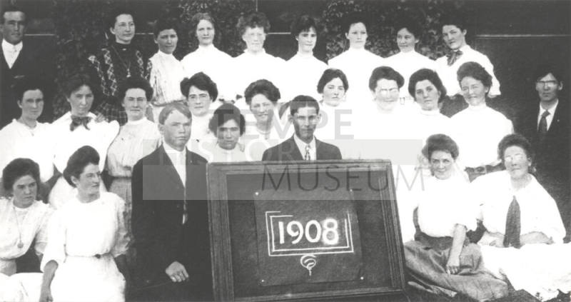Group Photograph of 1908 Class at Tempe Normal School