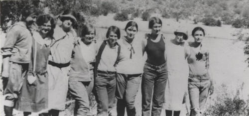 Members of the 1928 Zetetic Society at the Dam on Salt River