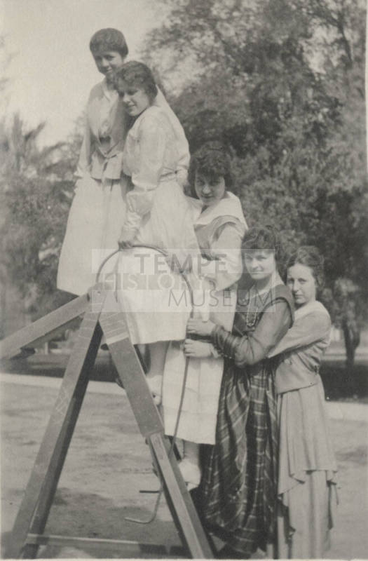 Five Coeds on a Ladder