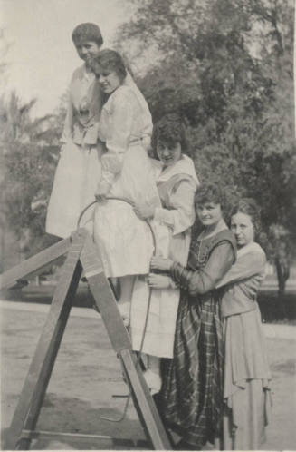 Five Coeds on a Ladder
