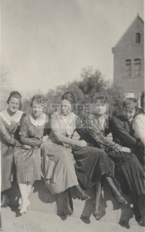 Group Photograph of 5 Coeds