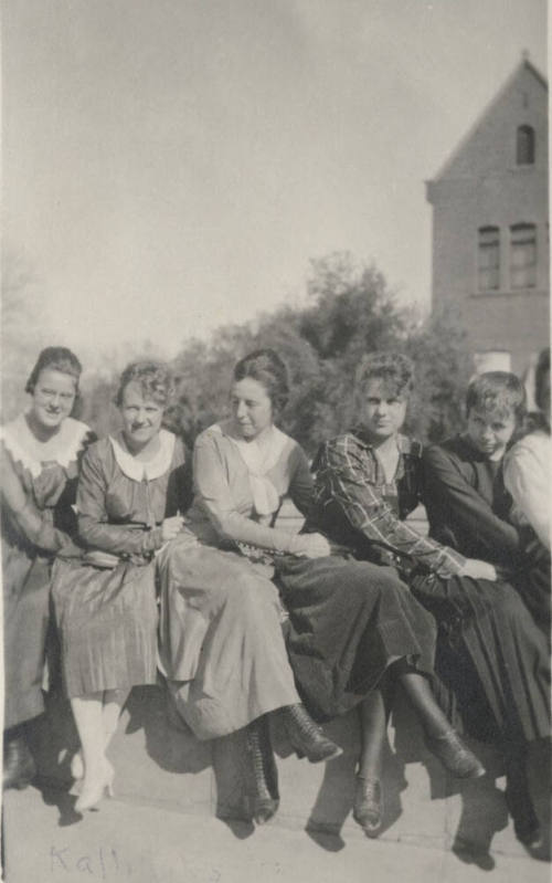 Group Photograph of 5 Coeds