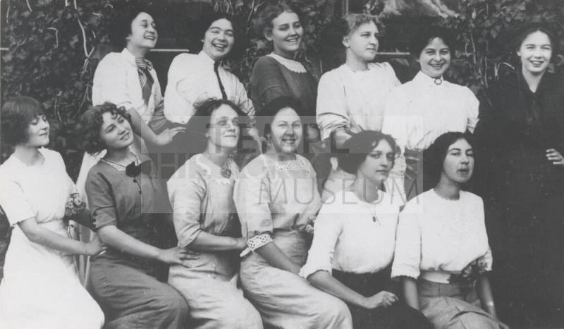 The 1911-1912 Horace Greeley Society with President Agnes Smedley