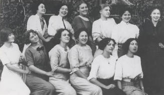 The 1911-1912 Horace Greeley Society with President Agnes Smedley
