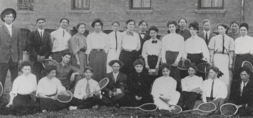 1907 Photograph of Men's and Women's Tennis Players