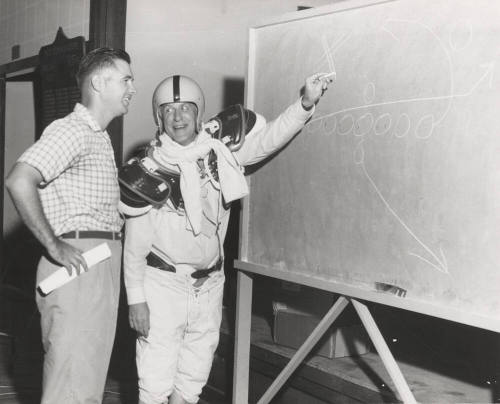 Jerry Van Dyke Outlines Football Play