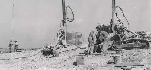 Drilling Machines Involved in Construction of Sun Devil Football Stadium