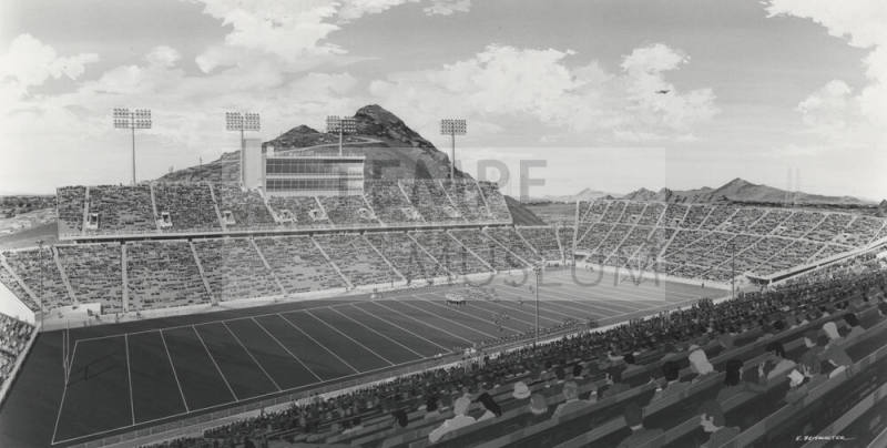 View of Sun Devil Stadium Diorama