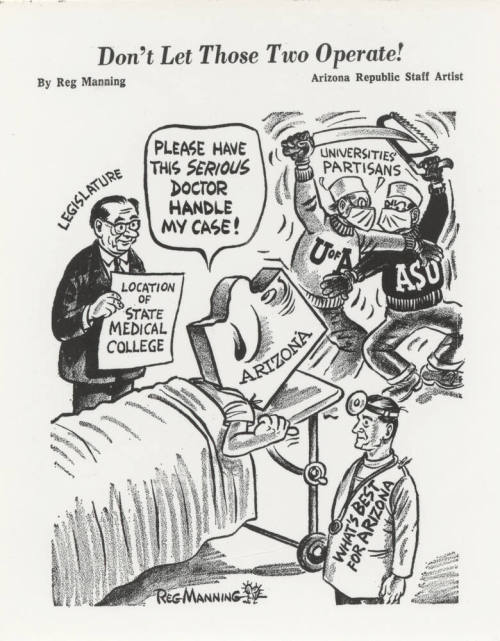 Cartoon on Location of State Medical College in Arizona