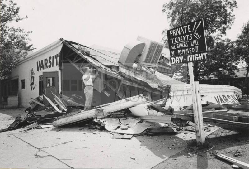 Demolition of Varsity Inn at College and 8th Street
