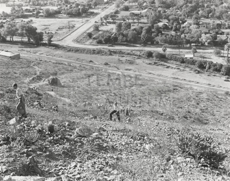 Students Climbing "A" Mountain