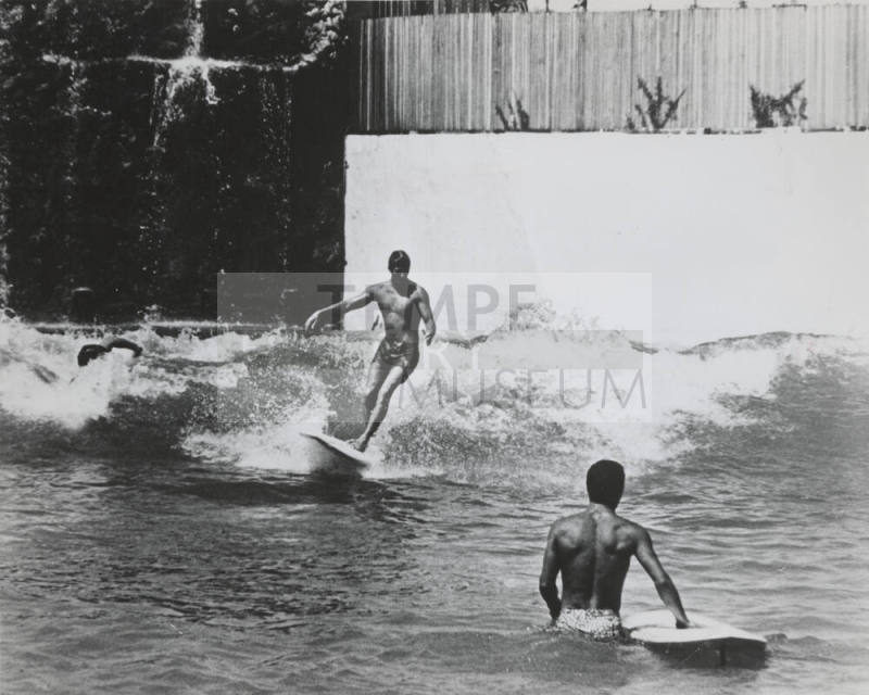 Two Male Surfers at Big Surf