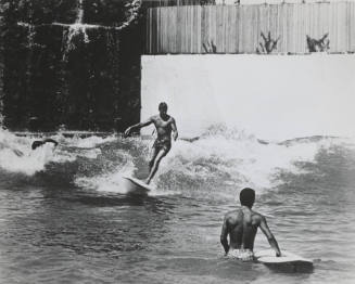 Two Male Surfers at Big Surf