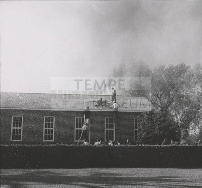 Payne Training School, Tempe, on Fire