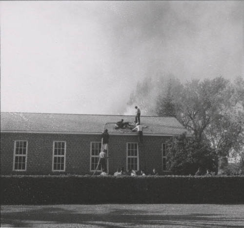 Payne Training School, Tempe, on Fire