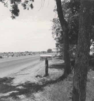 Photo of Road in Tempe with a Speed Limit Sign, Mailbox and Trees