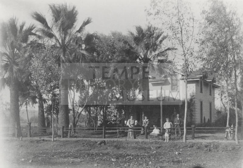 Farmer/Goodwin Mansion Showing Family in Front Yard